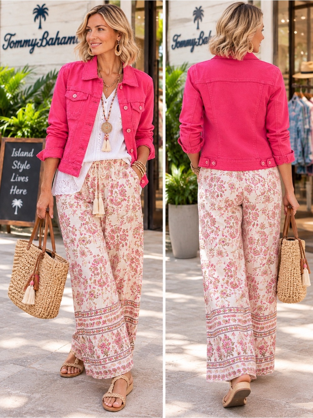 Tommy Bahama Bright Pink Linen Jacket M